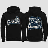1059 "Finally" Abschluss regular College Hoodie beidseitig bedruckt